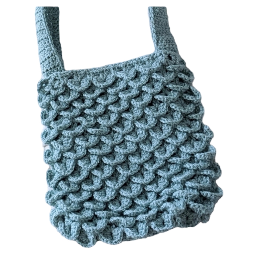 Crochet Crossbody Bag Boho Festival Handmade Indie Hippie Bohemian Hand Crafted
